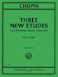 Three New Etudes, Op. Post. piano sheet music cover